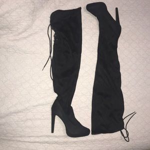 Over the knee high heels